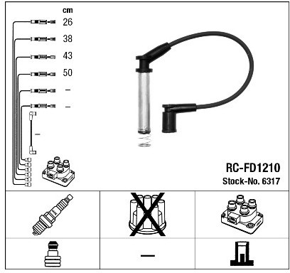 NGK Zestaw przewodów zapłonowych 6317