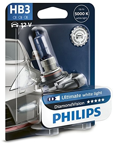 PHILIPS Diamond Vision 5000K HB3 żarówki do reflektorów samochodowych (pojedyncze opakowanie) 9005DVB1