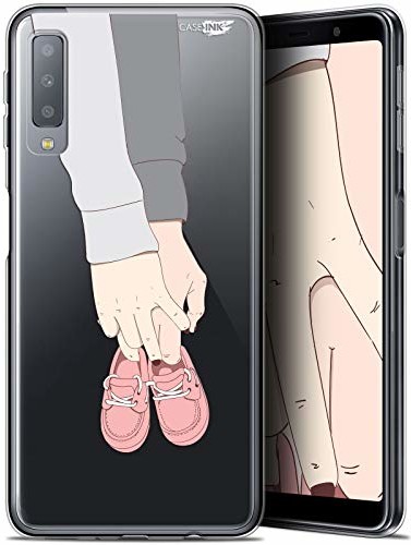 Samsung Caseink Etui ochronne do Galaxy A7 2018, ultracienkie, motyw A zwei Mon Bébé CRYSPRNTA72018BABYSHOES