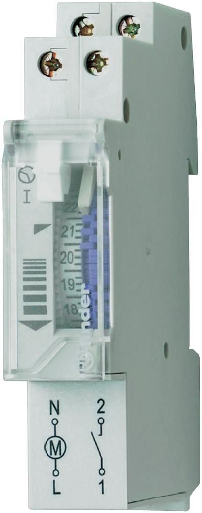 Finder Programator dobowy mechaniczny 12.11.8.230.1000 Programator dobowy mechaniczny 1NO 16A 230V AC, bez rezerwy czasowej 12.11.8.230.1000 121182301000