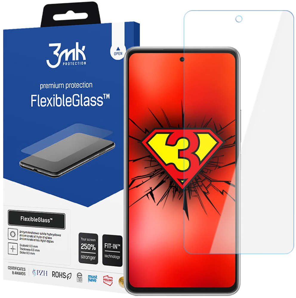 3MK Szkło hybrydowe ochronne Flexible Glass 7H do Samsung Galaxy A53 5G 12464X10