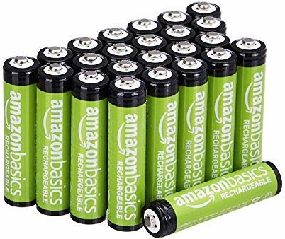 AmazonBasics baterie AAA, 800 mAh, do ponownego ładowania, 24 sztuki