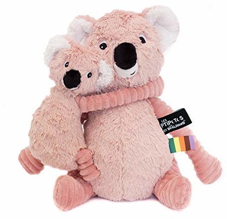 LES DÉGLINGOS Les Déglingos Trankilou pluszowa różowa koala - Mama i jej dziecko - Idealna przytulanka od urodzenia - Pomysł na prezent narodzin - Miękki plusz 73202 73202
