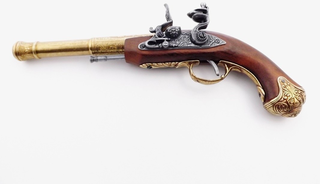 Denix SA REPLIKA LEWORĘCZNY PISTOLET SKAŁKOWY MODEL 1296 L 1296 L