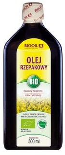 Laboratorium BioOil Olej rzepakowy tłoczony na zimno BIO 500 ml