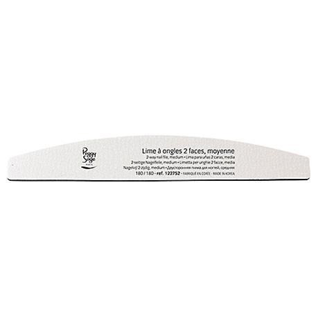 Peggy Sage 2-Way Nail File Medium pilnik do paznokci dwustronny 180/180 półksiężyc 1szt