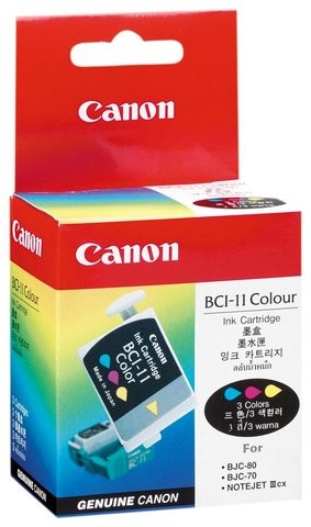 Canon Wyprzedaż Oryginał 3 x Tusz Canon BCI-11C do Canon BJC50 BJC55 BJC70 BJC80 BJC85 | 80 str | CMY 0958A003_wyp
