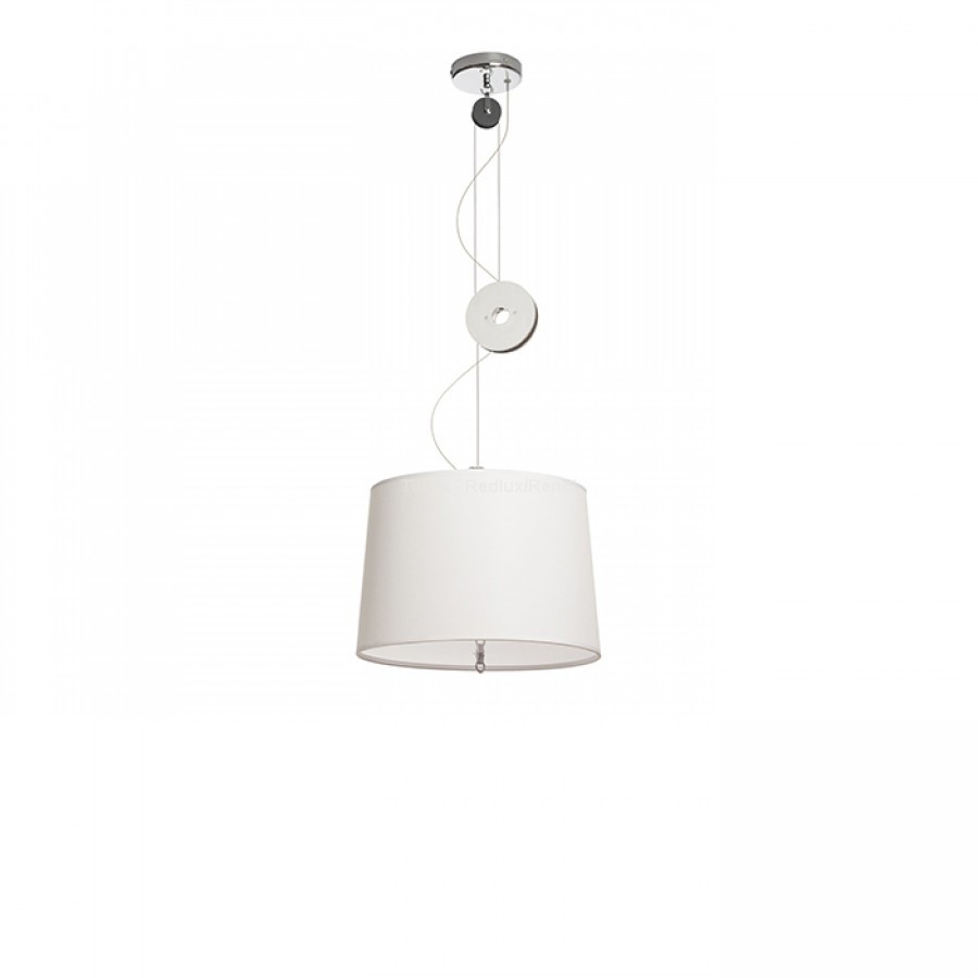 Redlux LEVITA lampa wisząca regulowana biała chrom 230V E27 42W R12477) Rendl