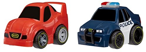 Little Tikes Moje Pierwsze Samochody Crazy Fast Cars - SZYBKI POŚCIG 2-PAK - Samochodzik zabawka - Podróż do 15 m - Realistyczny projekt - Pobudza wyobraźnię - Dla dzieci w wieku 2+ 659454