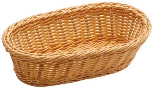 APS GSP poli rattan kosz pleciony owalna, 28,5 x 17,5 cm, wys. 8,5 cm z rattanu/naturalny z polipropylenu, nietłukąca są wodoodporne, nadaje się do mycia w zmywarce można układać w stos 40139
