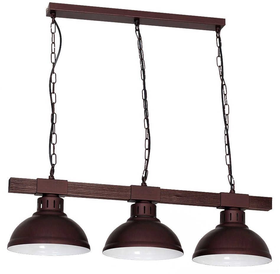 Luminex Lampa wisząca HAKON 3xE27/60W/230V brązowa