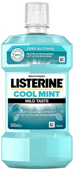 Listerine Bezalkoholowy płyn do płukania ust zero chłodny łagodny smak Objętość 500 ml)