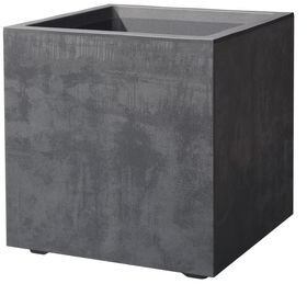 Deroma Donica balkonowa 39 x 39 cm plastikowa antracytowa CUBO MIL