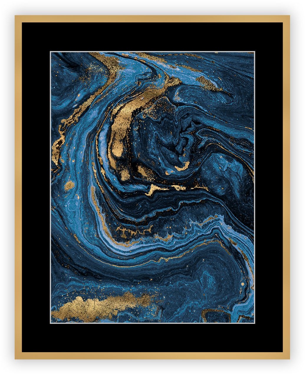 Dekoria Obraz Abstract Blue&Gold I 40 x 50cm 40 x 50cm 183-051-00