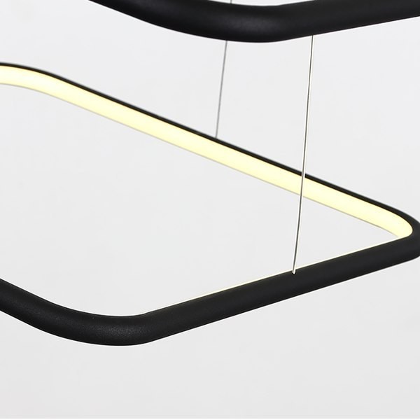 Altavola Design ADesign Lampa wisząca Ledowe Kwadraty Triple in 3k black LA072/P_80_in_3k_black