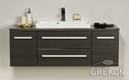 Gante Szafka wisząca z umywalką 120/39C FKS seria Fokus Fino FKS-F-U120/39C FKS LIZ