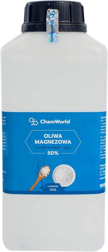 Chemworld Oliwa Magnezowa 50% Chlorek Magnezu Sześciowodny 1000 ml (1 L) ChemWorld chw-017