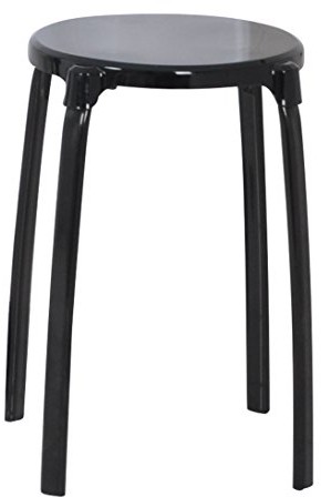 Ridder a1050110 taboret łazienkowy okrągły, Eco, czarny A1050110