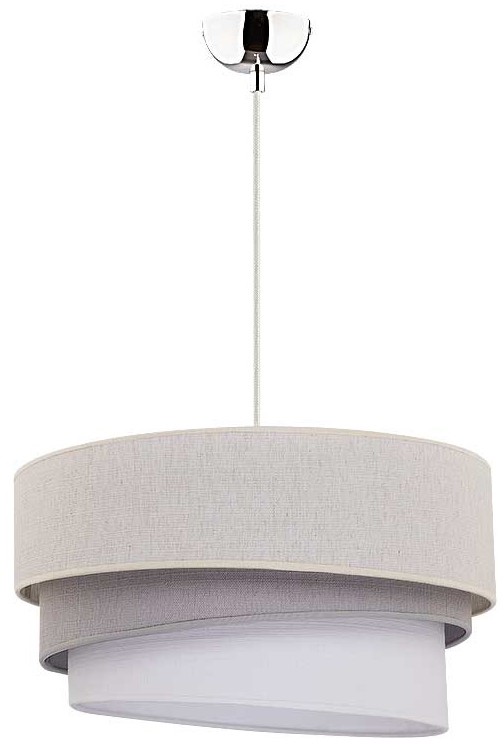 Trio Duolla Żyrandol na drucie 1xE27/40W/230V jasnoszary
