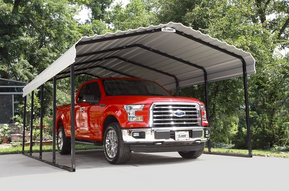 Arrow Dwuspadowa wiata garażowa z metalu Carport 3,7 x 6,1 m Arrow ARRCPH122007EUBULK