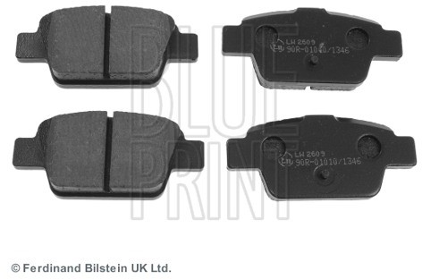 BLUE PRINT Zestaw klocków hamulcowych, hamulce tarczowe ADL144204