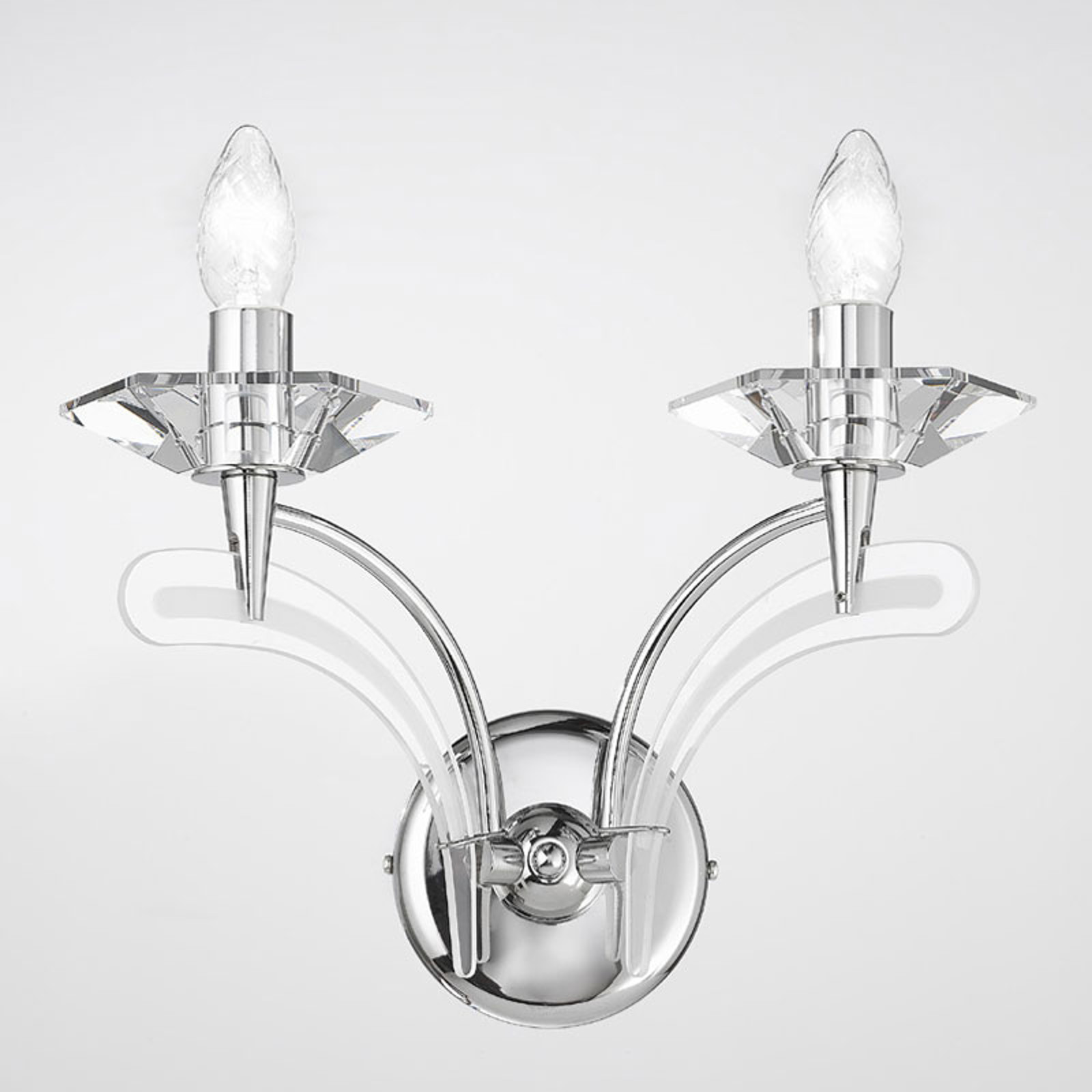 METALLUX Lampa ścienna Icaro 2-punktowa, chrom