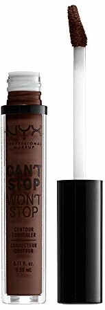 NYX Professional Makeup NYX Professional Makeup Can't Stop Won't Stop Contour Concealer korektor do konturowania twarzy w płynie, wodoodporny, kryje niedoskonałości, 24 Deep Espresso, 3,5 ml