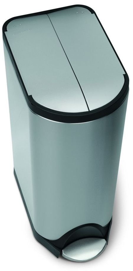 Implehuman Kosz pedałowy na śmieci Butterfly, 30 l, srebrny