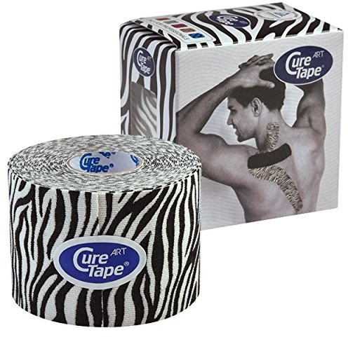 CureTape Rodzaj Cure Tape, 5 m X 5 cm, odporny na działanie wody, Zebra Czarny/biały