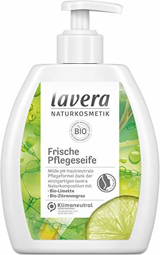 lavera Lavera 110243 mydło do pielęgnacji  ekologiczna limonka i trawa cytrynowa  łagodne czyszczenie  świeża nuta zapachowa  wegańskie  neutralne pH skóry  6 sztuk (6 x 250 ml)