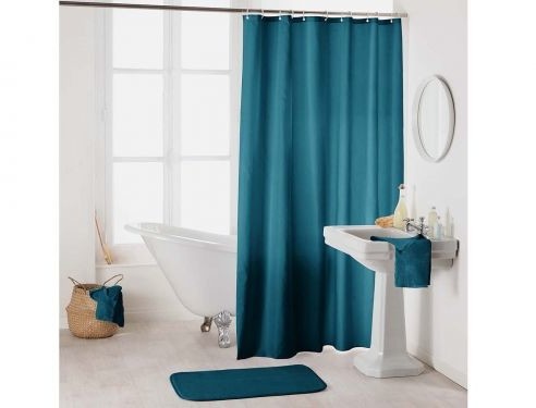 Douceur ZASŁONA PRYSZNICOWA - ESSENCIA PETROL BLUE 180x200 3574388006901