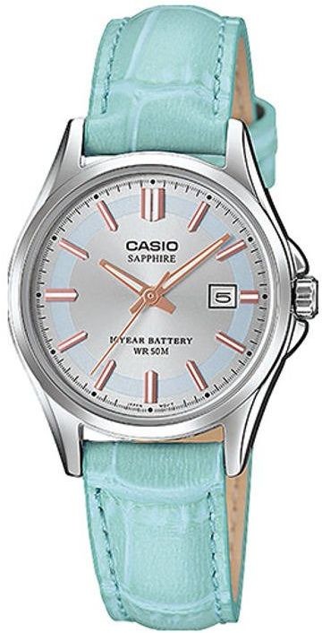 Casio damski LTS-100L-2AVEF Szafir - stalowy / srebrny zielony