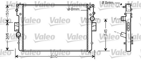 VALEO Chłodnica, układ chłodzenia silnika 734448