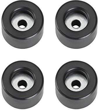 ah Hardware Zestaw czarnych gumowych nóżek do mebli Adam Hall, w woreczku, czarny