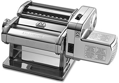 Marcato AT-MOT-220 V Atlas silnika maszynki do makaronu z silnikiem, verch romtem nierdzewna, srebrny AT-MOT-220V