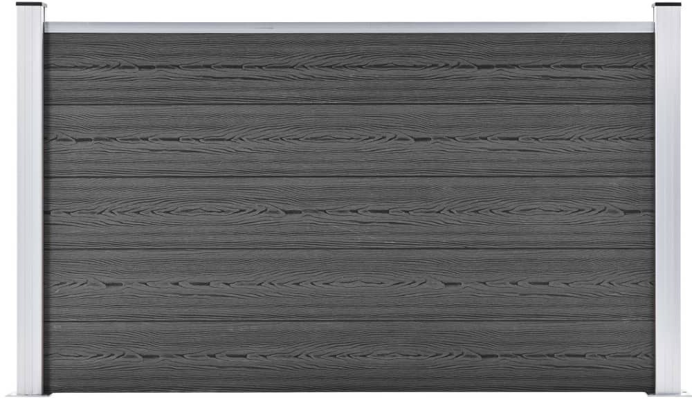 vidaxl Lumarko Panel ogrodzeniowy, WPC, 180x105 cm, czarny! 148975