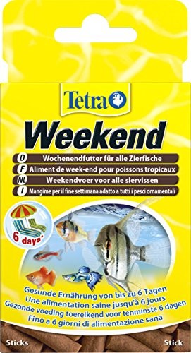 Tetra Weekend podszewka weekendowa (kompaktowe pałeczki do karmienia do zaopatrzenia wszystkich ryb ozdobnych w weekendy lub przez okres nieobecności do 6 dni), 20 sztuk