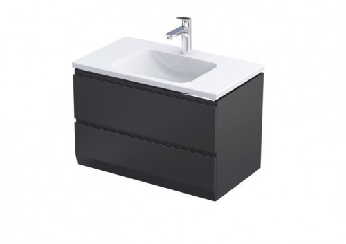 Oristo BRYLANT UNI szafka podumywalkowa 80 cm, czarny mat - OR36-SD2S-80-8-V3 OR36-SD2S-80-8-V3