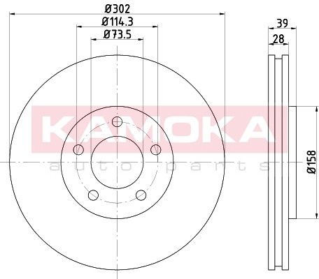 KAMOKA Tarcza hamulcowa 103269 103269