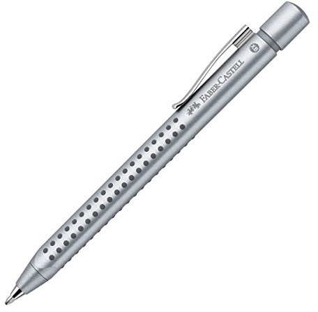 Faber-Castell 144111 długopis z powierzchnią Grip 2011, rozmiar końcówki: M, kolor korpusu: srebrny, srebro F144111
