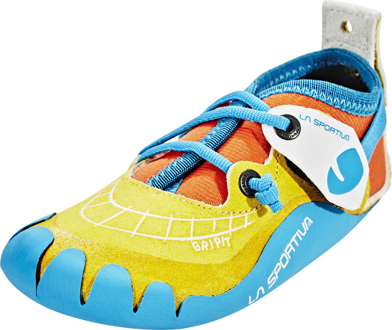 La Sportiva Gripit But wspinaczkowy Dzieci, yellow/flame EU 25-26 2020 Buty wspinaczkowe na rzepy 15R100304-26