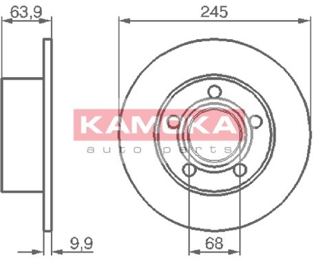 KAMOKA Tarcza hamulcowa 103642