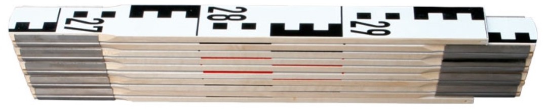 GOECKE Miara składana drewniana 3m 10x38cm) podział geodezyjny MIARA SKLADANA 3M 10EL