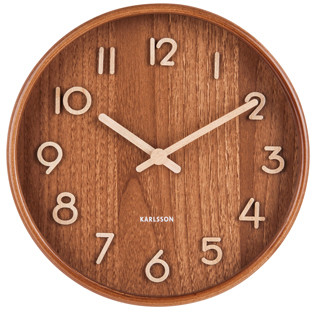 Karlsson Zegar ścienny Pure small dark basswood by KA5808DW