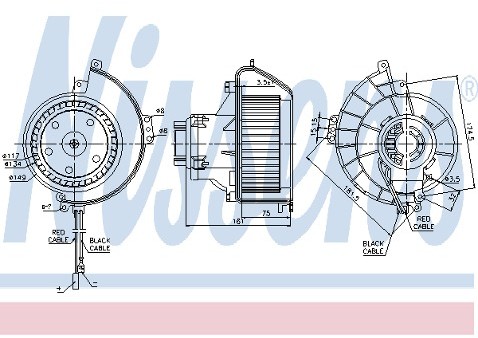 NISSENS Wentylator wnętrza 87081