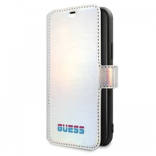 Zdjęcia - Etui GUESS Iridescent Booktype -  iPhone 11  (Silver)