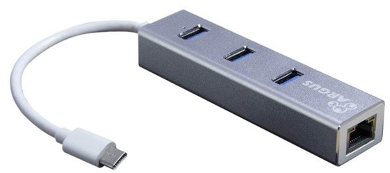Inter-Tech Inter-Tech Argus IT-410-S USB hub - 3 - Srebrny 88885472