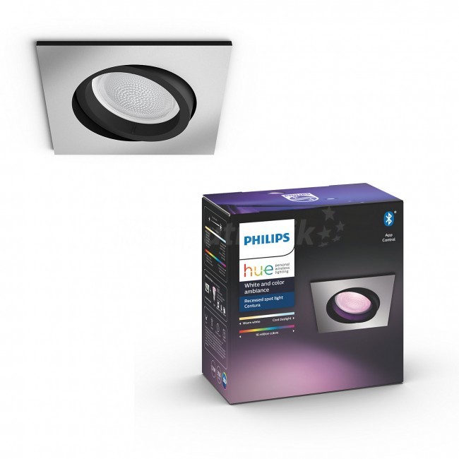 Philips Hue lampa sufitowa Centura wbudowana aluminium 1x5.7W kwadrat