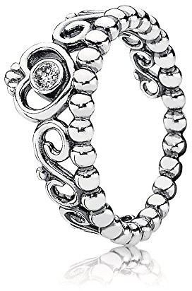 Pandora pierścionek damski, ze srebra szterlingowego wysokiej próby 925, z białą cyrkonią, 190880CZ, srebro sterling próby 925, biały 190880CZ-54