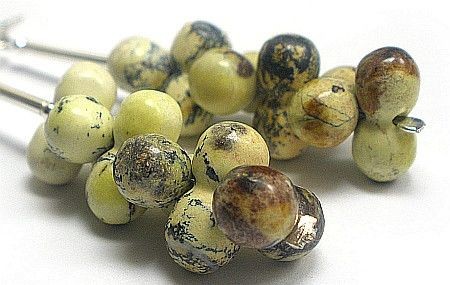 Arande TURKUS CHEETAH piękne długie kolczyki SREBRO